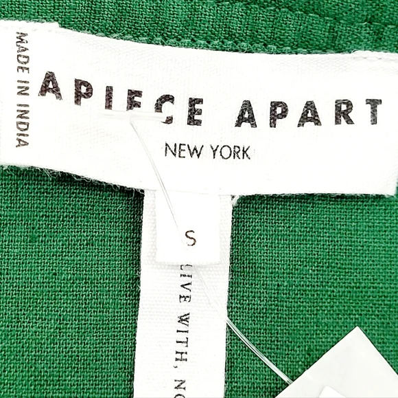 NWT APIECE APART Maurino Drop Waist Mini Dress Jadeite Green Organic Cotton  S - www.rajagirimanappuram.com